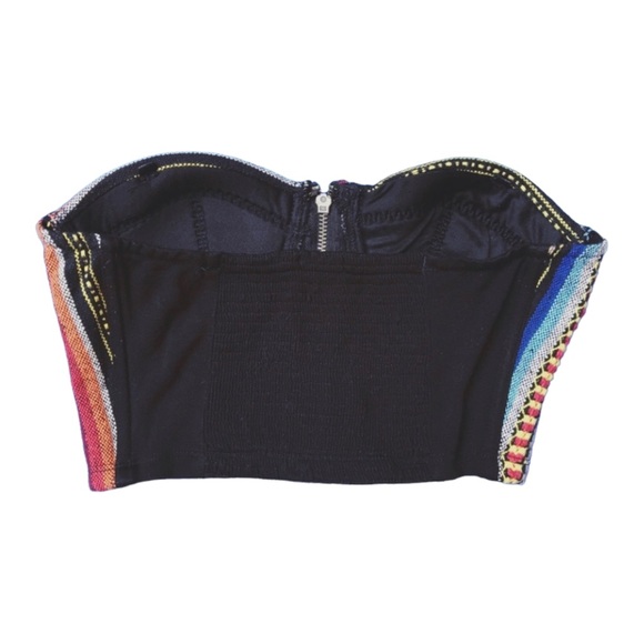 Aztec Zippered Bandeau Top Small S 🍍 - Picture 2 of 2